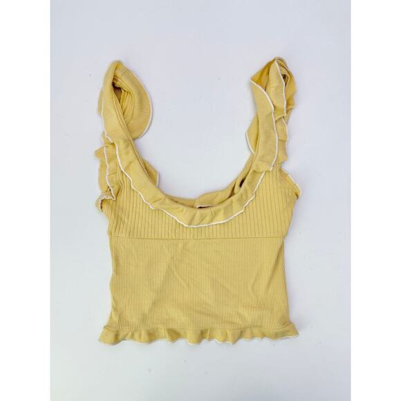 Kimichi Blue yellow bow ribbed tank - size small - Picture 4 of 4
